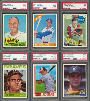 1964-1992 Topps and Bowman Stars and Hall of Famers PSA-Graded Collection (9 Different)